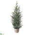 Silk Plants Direct Glittered Cedar Tree - Green Ice - Pack of 2