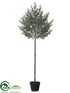 Silk Plants Direct Spruce Tree Topiary - Green Gray - Pack of 1