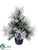 Snowed Pine Tree - Green Snow - Pack of 6