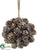 Winter Mini Pine Cone Orb, Ornament - - Pack of 6