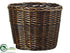 Silk Plants Direct Round Willow Planter - Smoke Dark - Pack of 1