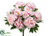 Silk Plants Direct Peony Bush - Pink - Pack of 6