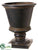 Footed Urn - Black Rust - Pack of 1