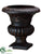 Ceramic Round Urn - Black Rust - Pack of 1