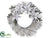 Wreath - White Silver - Pack of 2