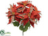 Silk Plants Direct Poinsettia Bush - Red - Pack of 12