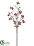 Silk Plants Direct Berries Branch - Red - Pack of 12