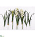 Silk Plants Direct Cymbidium Orchid With Plant Kit Box - White Green - Pack of 1