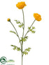 Silk Plants Direct Ranunculus Spray - Yellow - Pack of 12