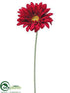 Silk Plants Direct Gerbera Daisy Spray - Red - Pack of 6