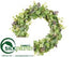 Silk Plants Direct Grape Leaf Wreath - Green - Pack of 6